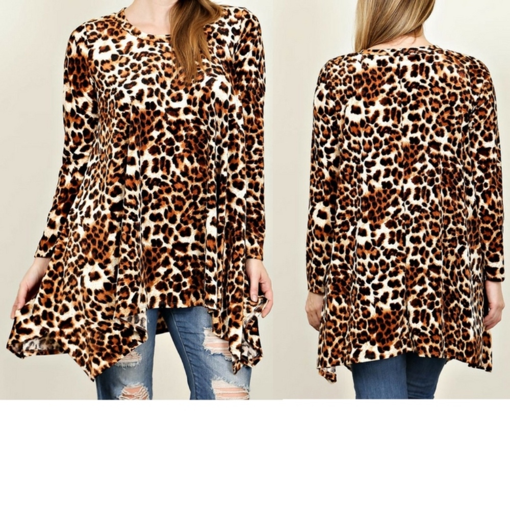 Plus Size Leopard Print Top - image 1